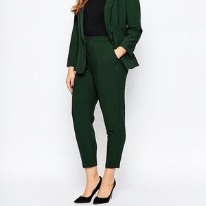 ASOS curve green cigarette pant